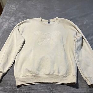 Cream Butterfly Sweatshirt